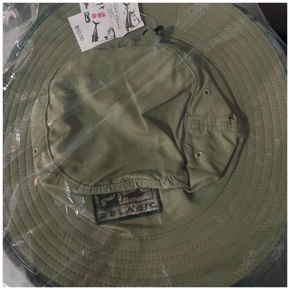 PELAGIC • Sunsetter Open Seas Army Green Bucket Hat - Picture 5 of 7